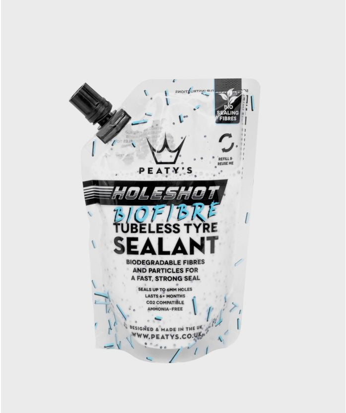 Peaty’s Holeshot Biofibre Tubeless Tyre Sealant 120ml Trail Pouch