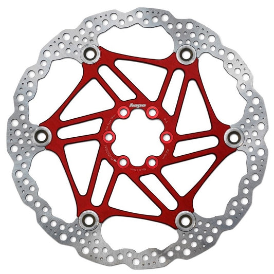 Hope Universal Floating Disc Rotor - Red 200mm